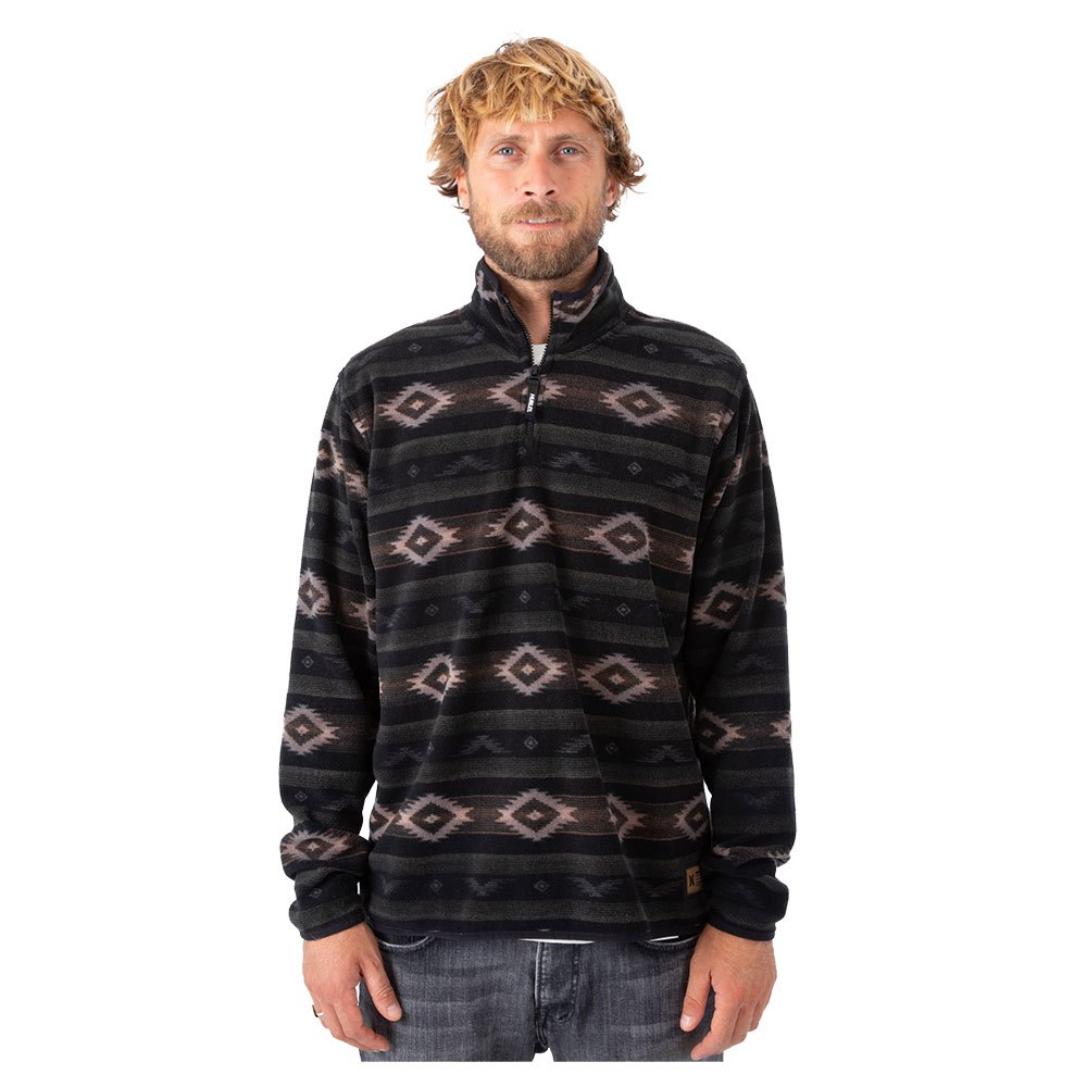 Hurley Mesa Windchill Half Zip Sweatshirt Sort L Mand