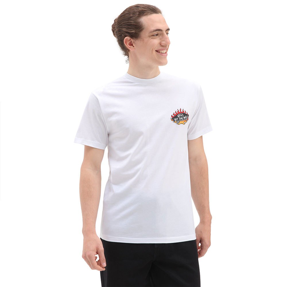 Vans Fuego Skeleton Logo Short Sleeve T-shirt Hvid S Mand
