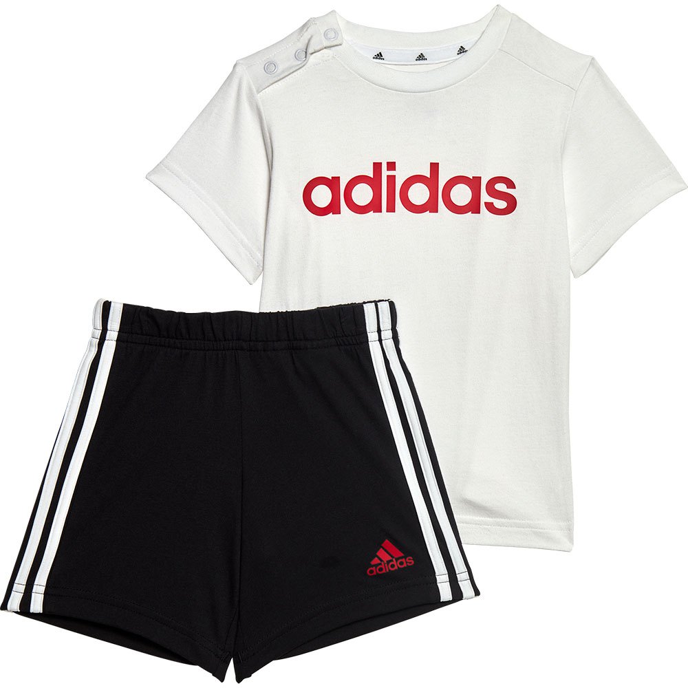 Adidas Lin Co Set Hvid,Sort 0-3 Months Pige