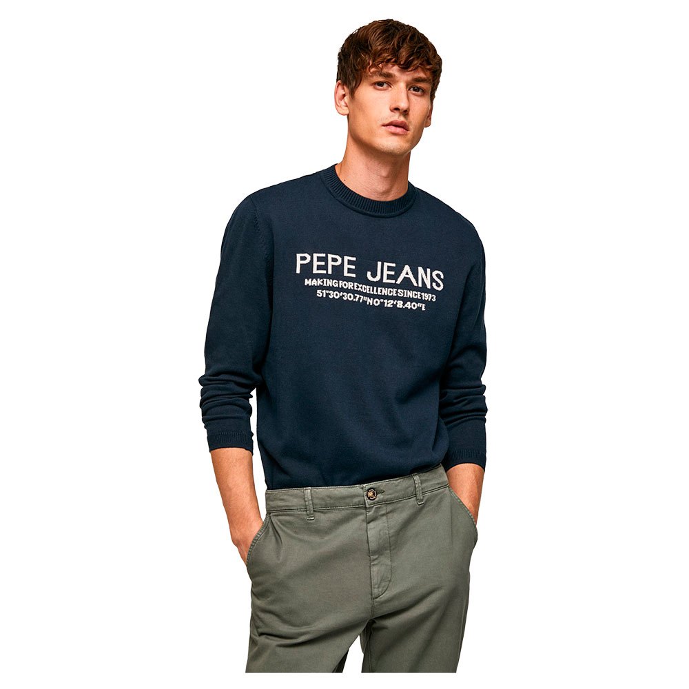 Pepe Jeans Pluton Sweater Blå S Mand
