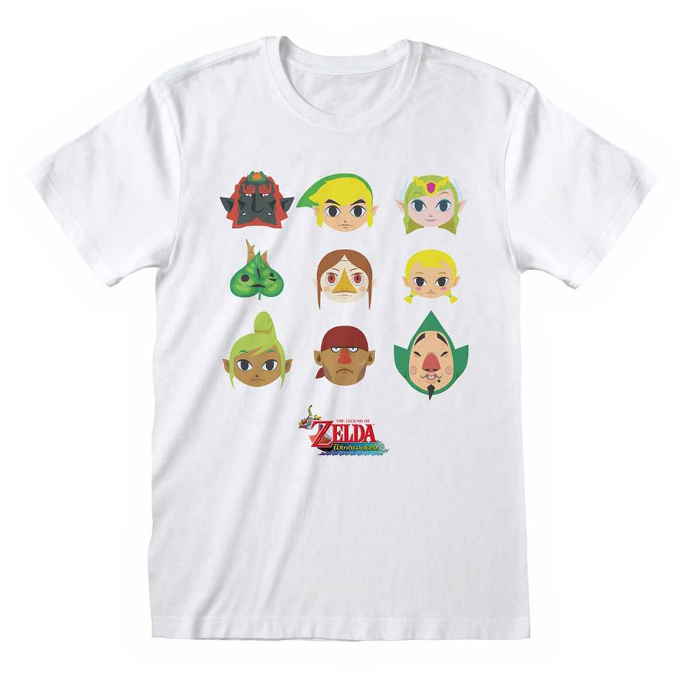 Heroes Official Nintendo Legend Of Zelda Wind Waker Faces Short Sleeve T-shirt Gul S Mand