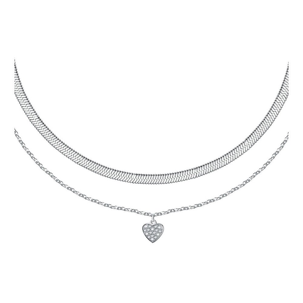 Le Petite Story Love Yg 2 Heart 405 Cm Necklace Transparent  Mand