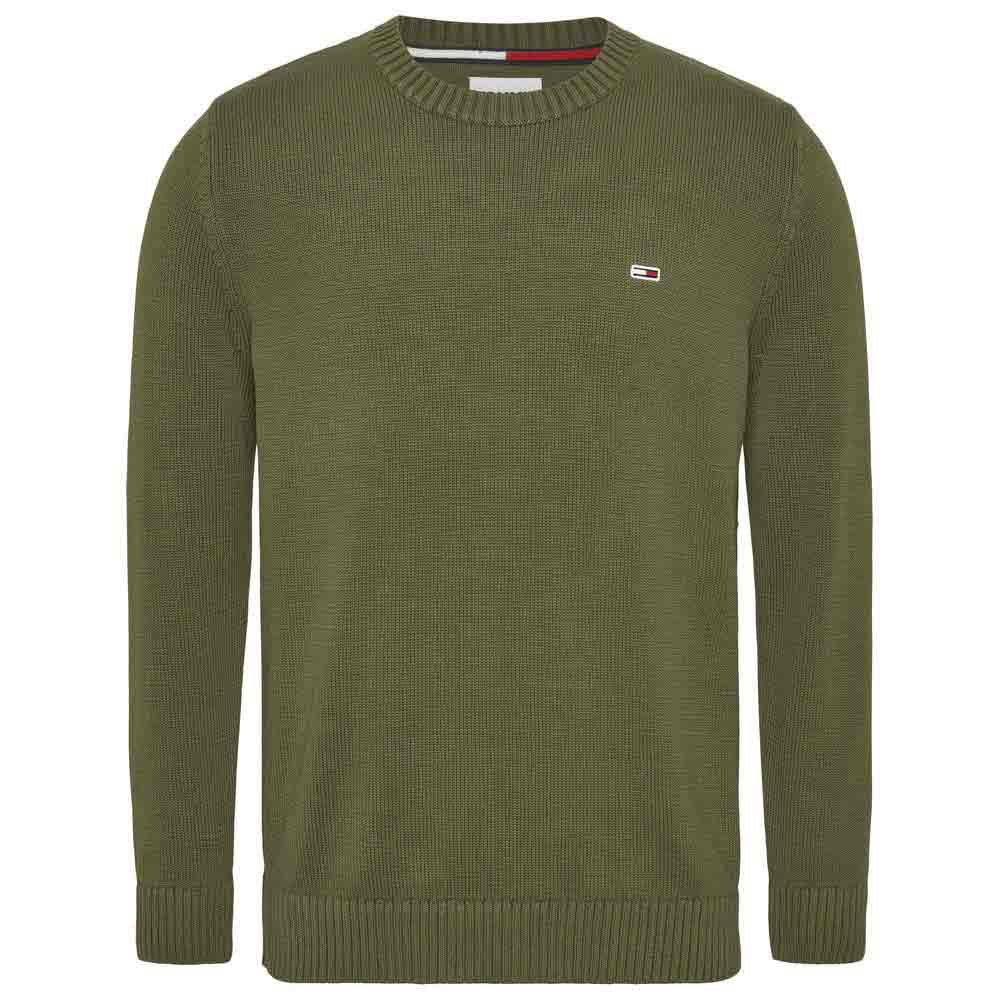 Tommy Jeans Essential Crew Neck Sweater Grøn M Mand