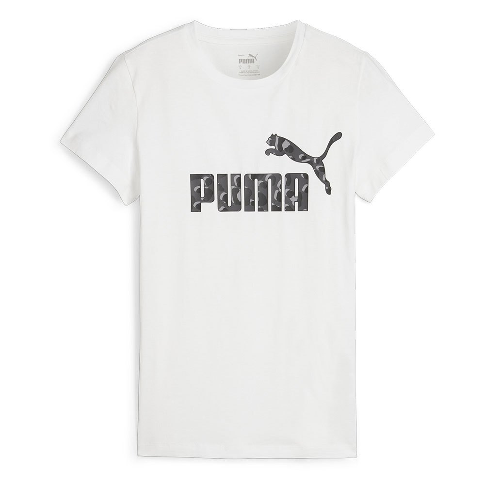 Puma Ess+ Animal Graphic Short Sleeve T-shirt Hvid XS Kvinde