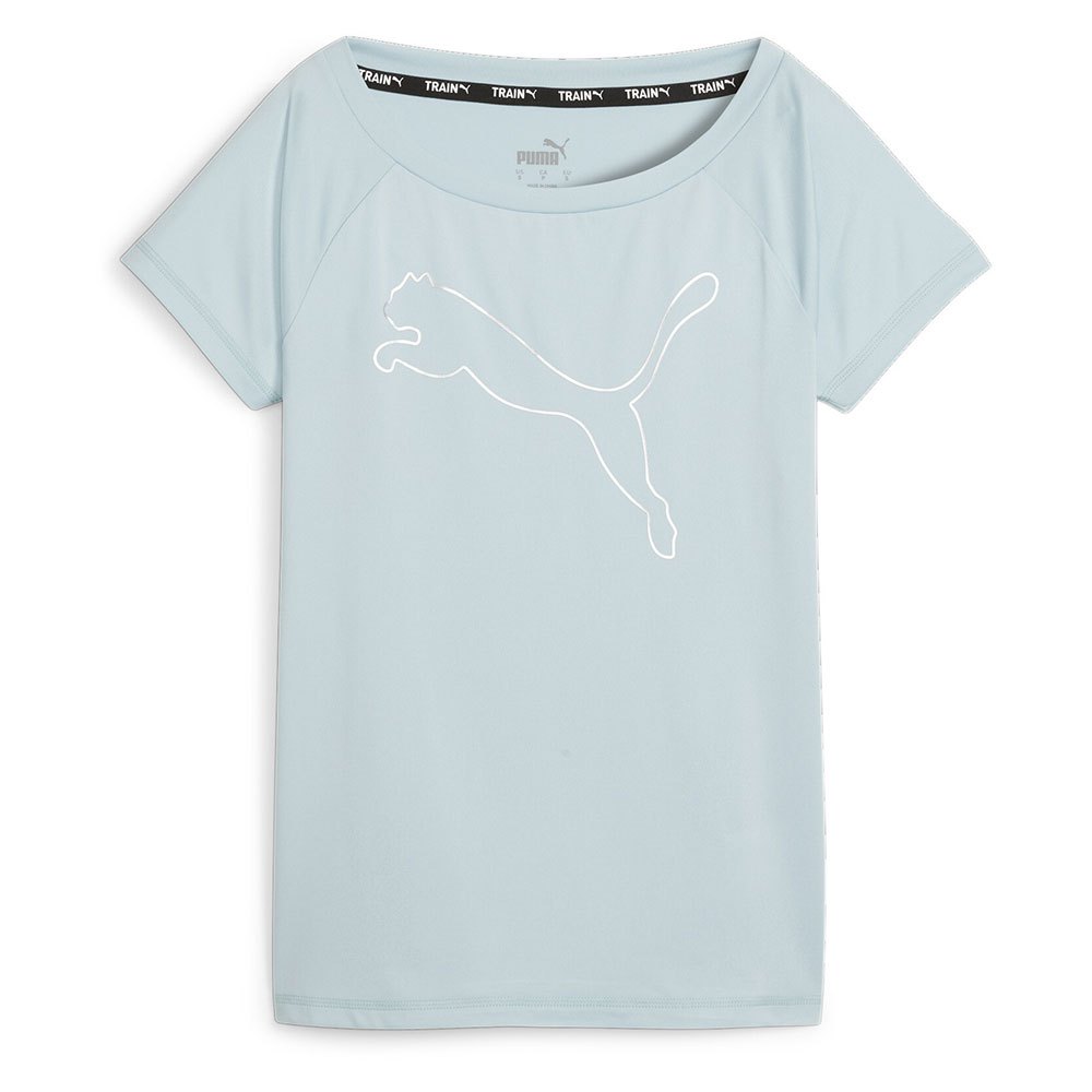 Puma Train Favorite Cat Short Sleeve T-shirt Blå S Kvinde