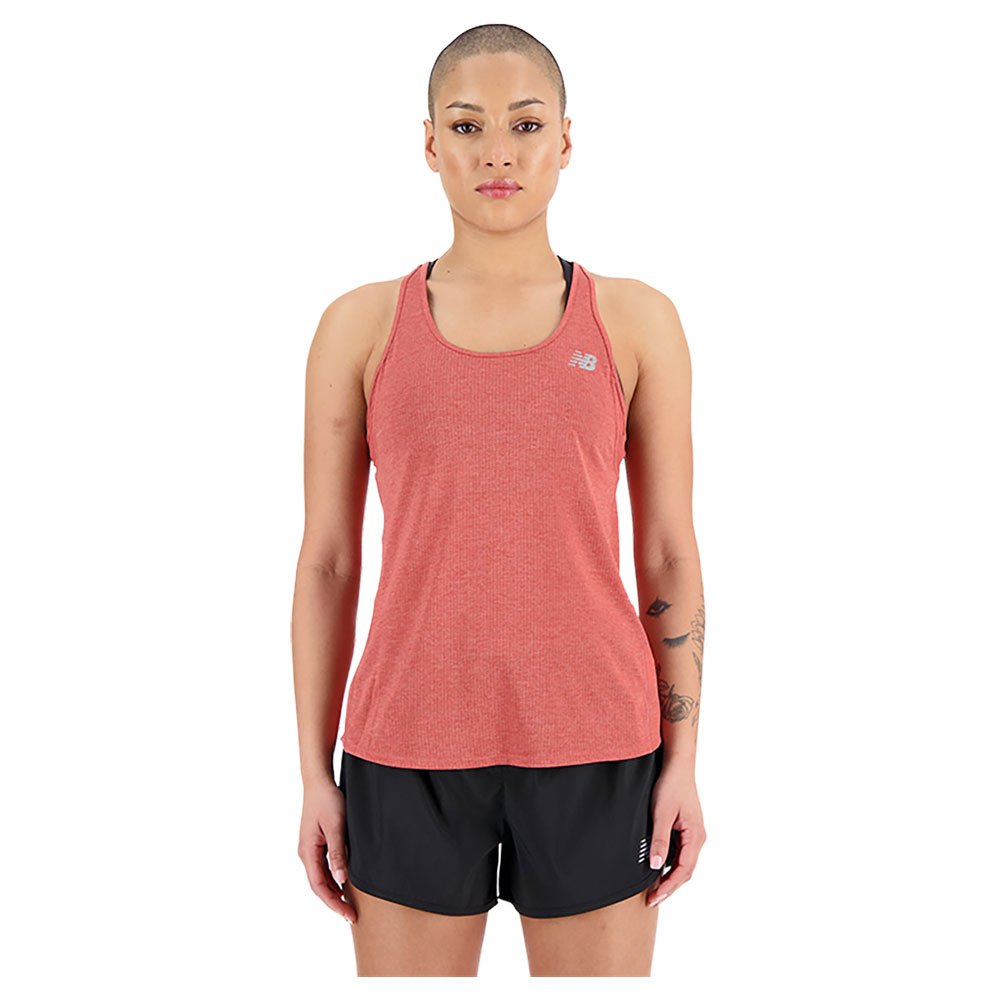 New Balance Impact Run Sleeveless T-shirt Orange L Kvinde