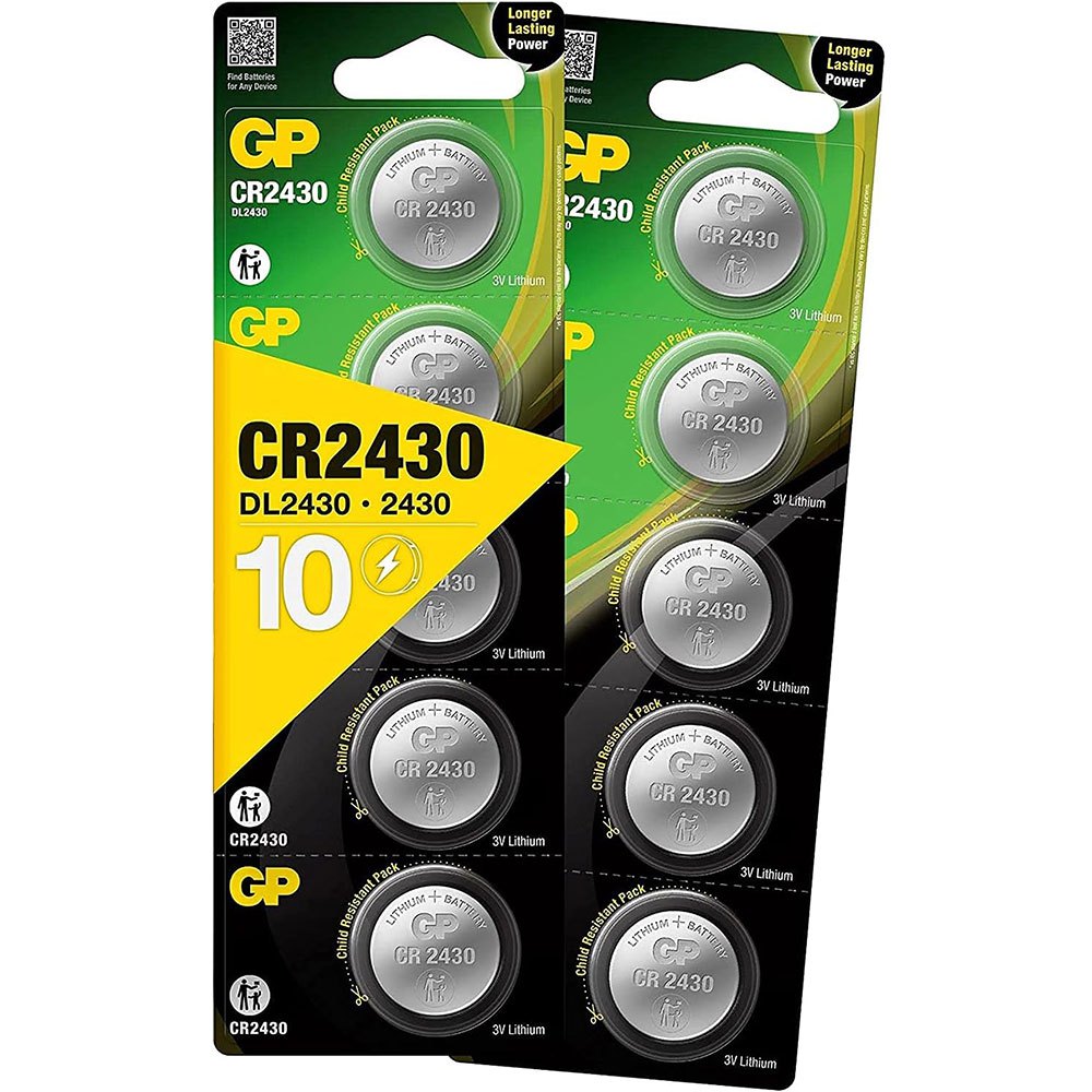 Gp Batteries Cr2430 3v Lithium Batteries 10 Units Transparent