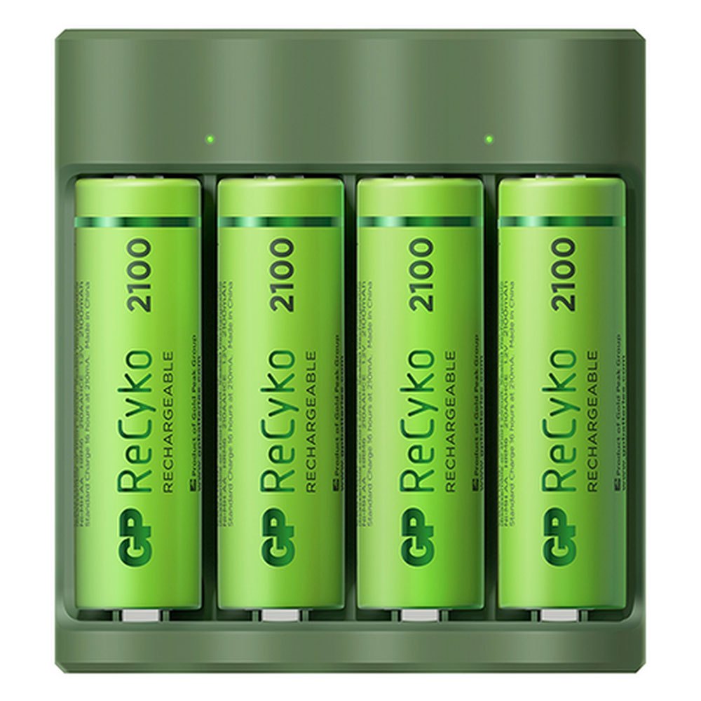 Gp Batteries Pack Of Rechargeable Recyko Pro (4aa And 4aaa) Includes Usb Charger Batteries Charger Grøn