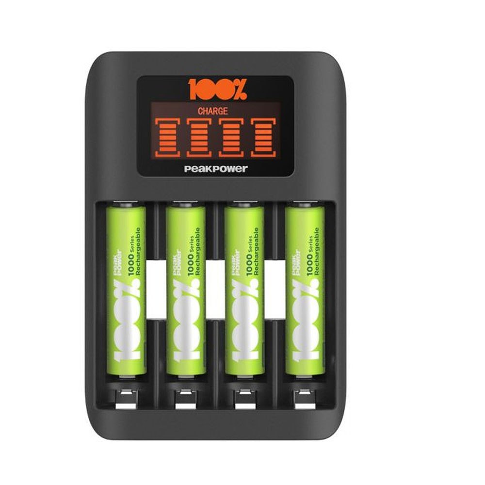 Gp Batteries Peakpower Super Fast 1000mah Batteries Charger 4 Units Gylden
