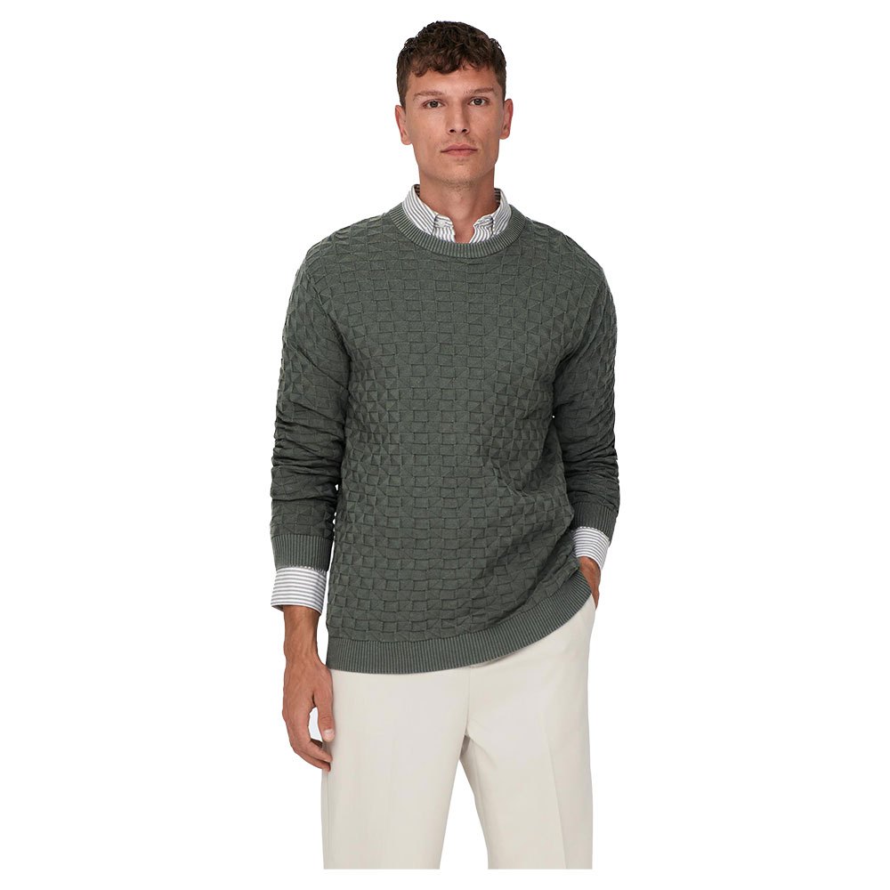 Only & Sons Kalle Crew Neck Sweater Grøn M Mand
