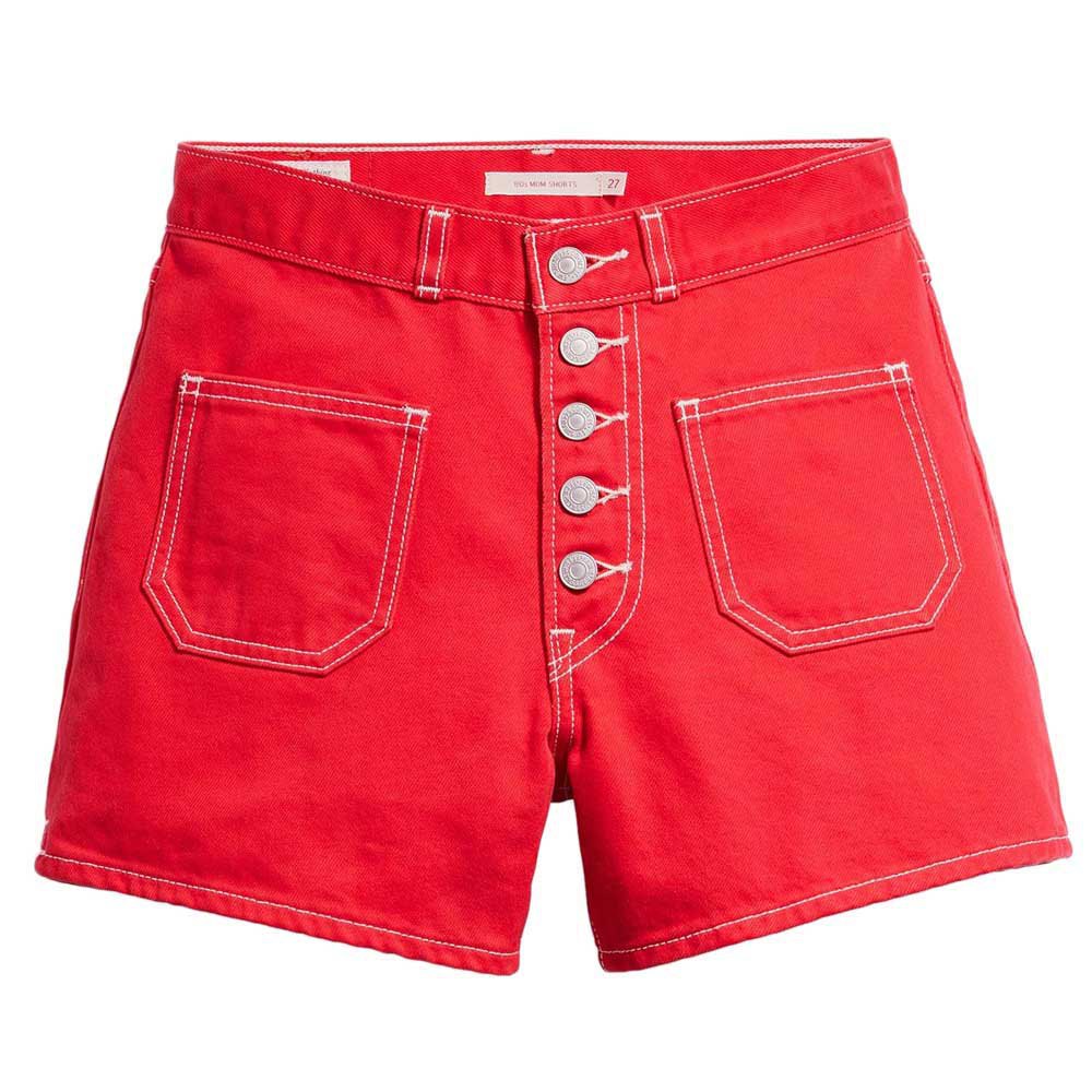 Levi´s ® 80s Mom Patch Pocket Denim Shorts Rød 27 Kvinde