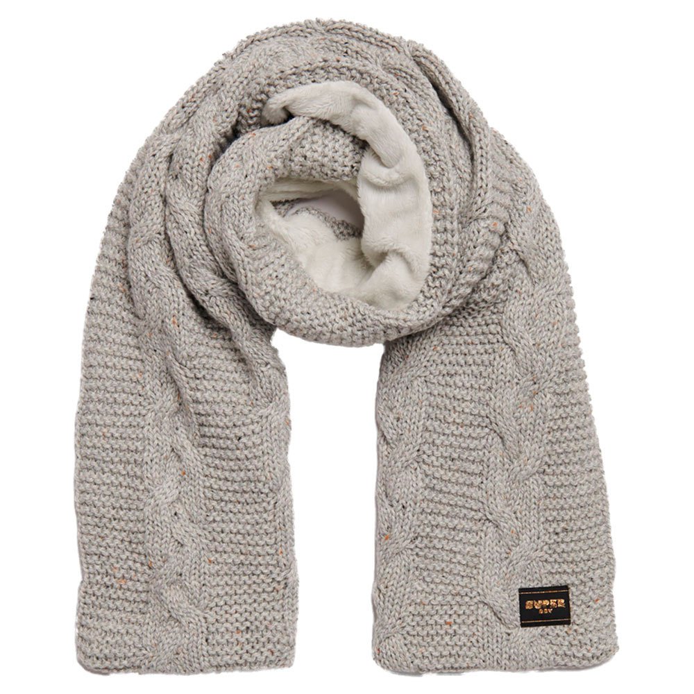 Superdry Cable Scarf Grå  Mand