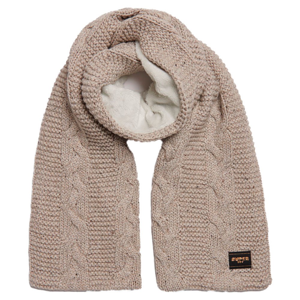 Superdry Cable Scarf Beige  Mand