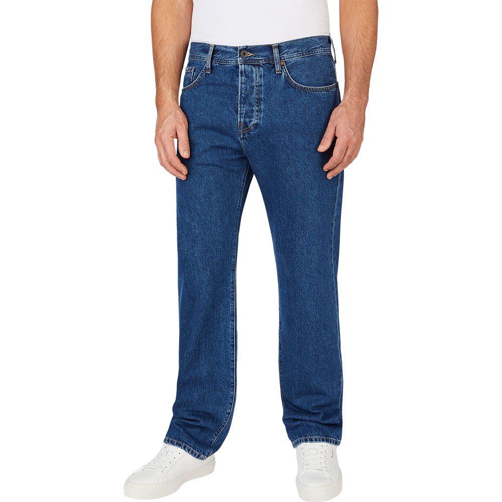 Pepe Jeans Pm207395 Relaxed Straight Fit Jeans Blå 38 / 32 Mand