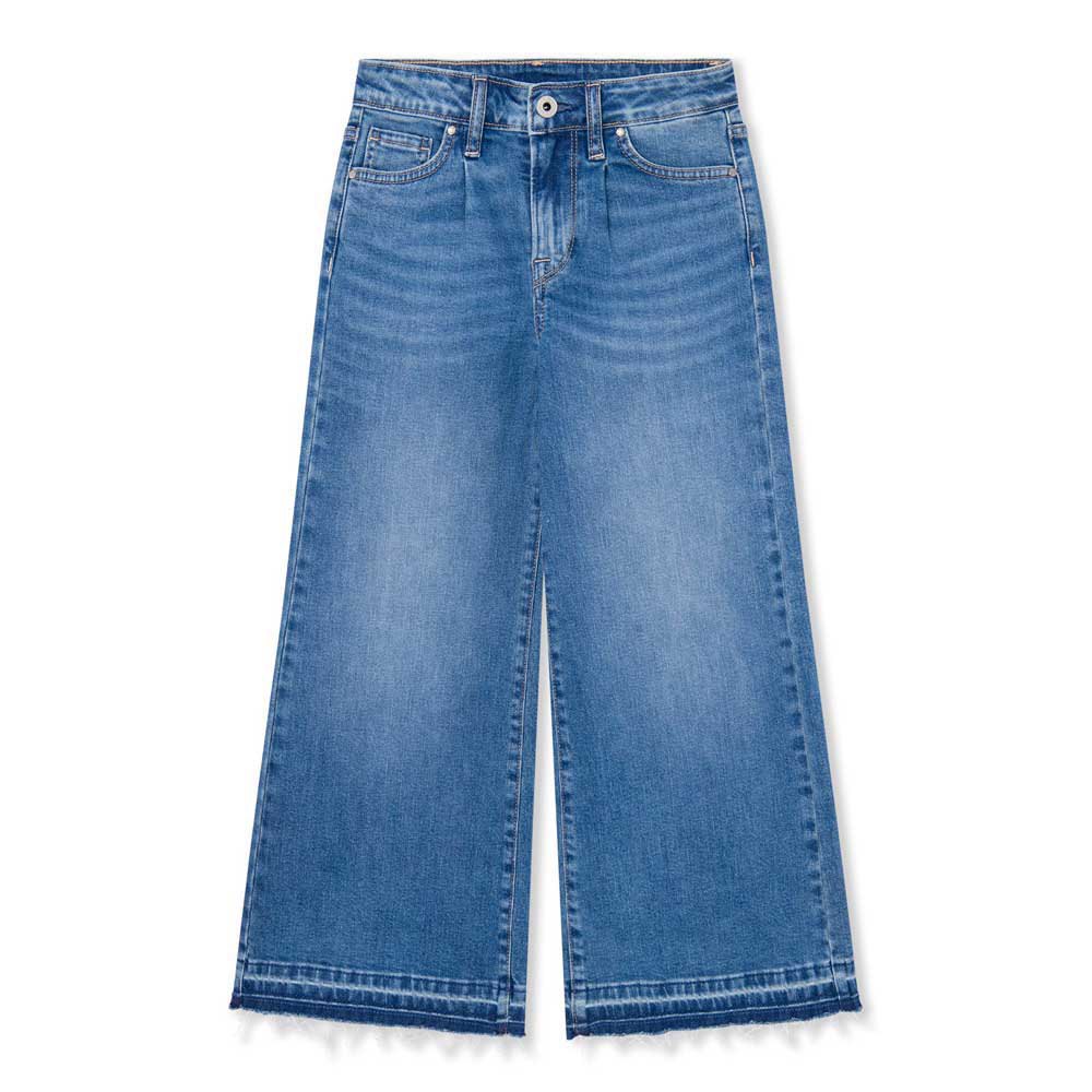 Pepe Jeans Wide Leg Undone Fit High Waist Jeans Blå 4 Years Pige