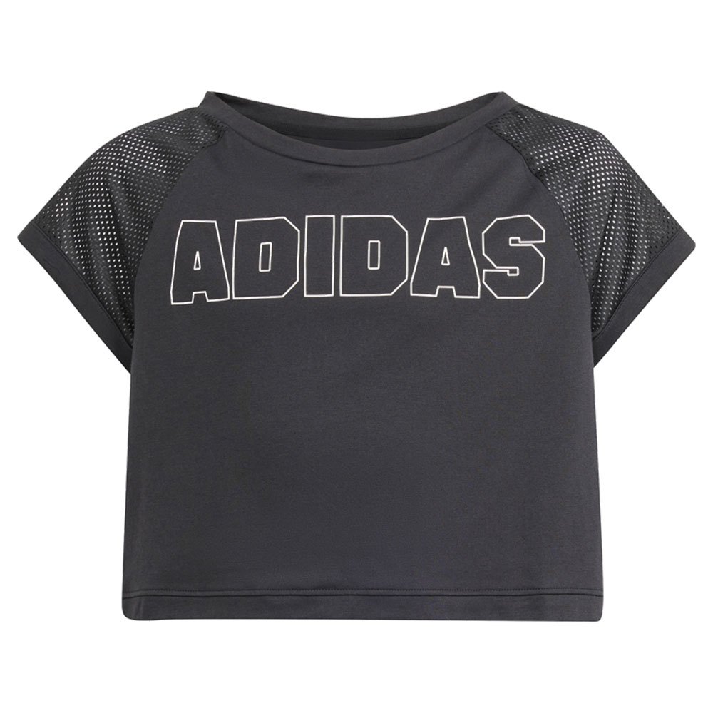 Adidas Cropped Short Sleeve T-shirt Sort 14-15 Years Pige