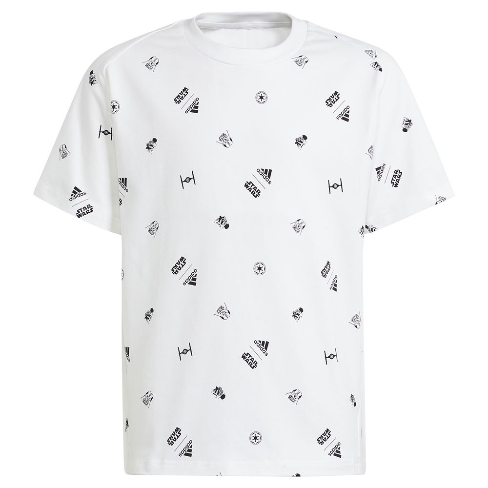 Adidas Star Wars Z.n.e Short Sleeve T-shirt Hvid 7-8 Years Dreng