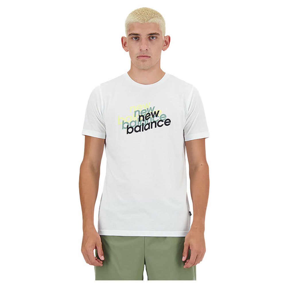 New Balance Sport Essentials Heathertech Graphic Short Sleeve T-shirt Hvid L Mand