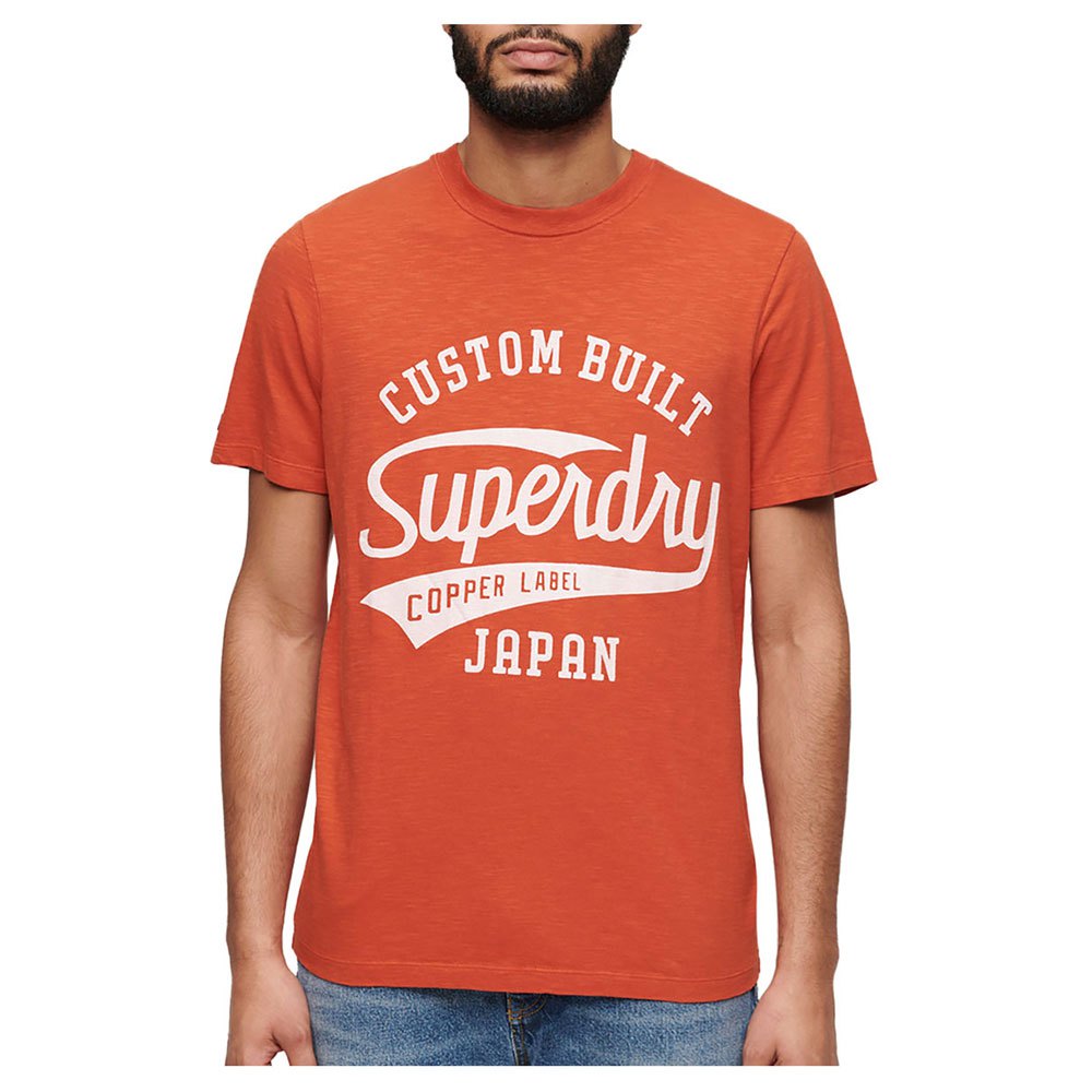 Superdry Copper Label Script Short Sleeve T-shirt Orange 3XL Mand