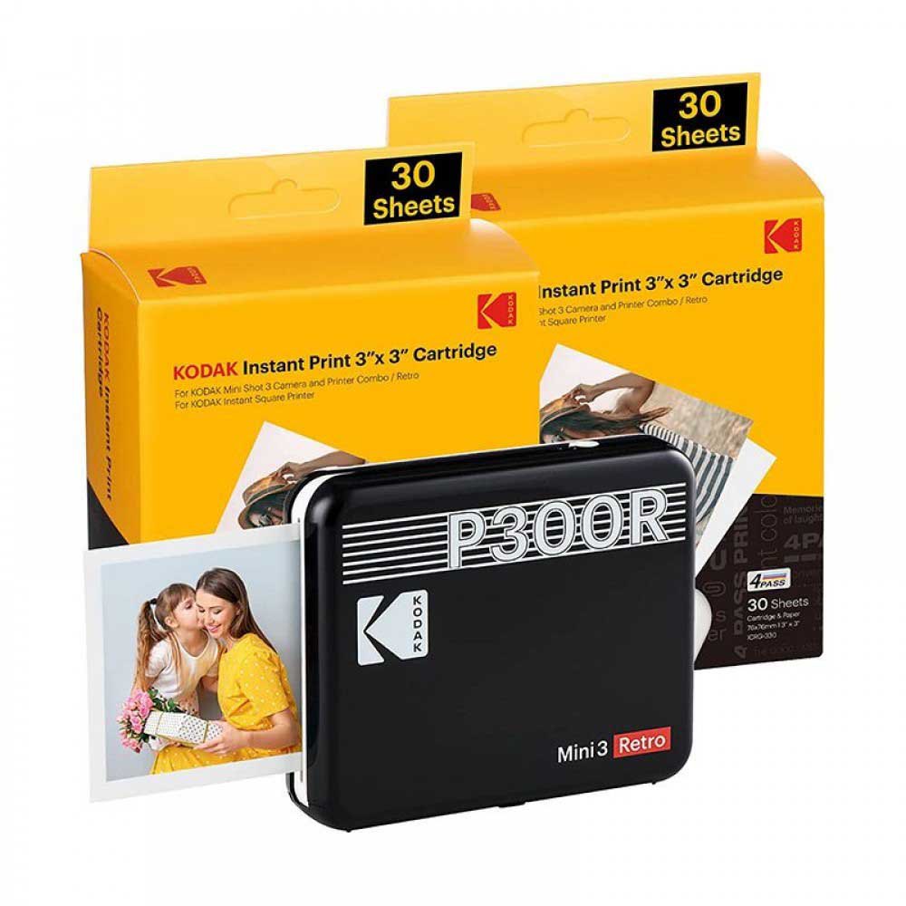 Kodak Mini 3 Era 3x3 + 60 Sheets Instant Camera Transparent
