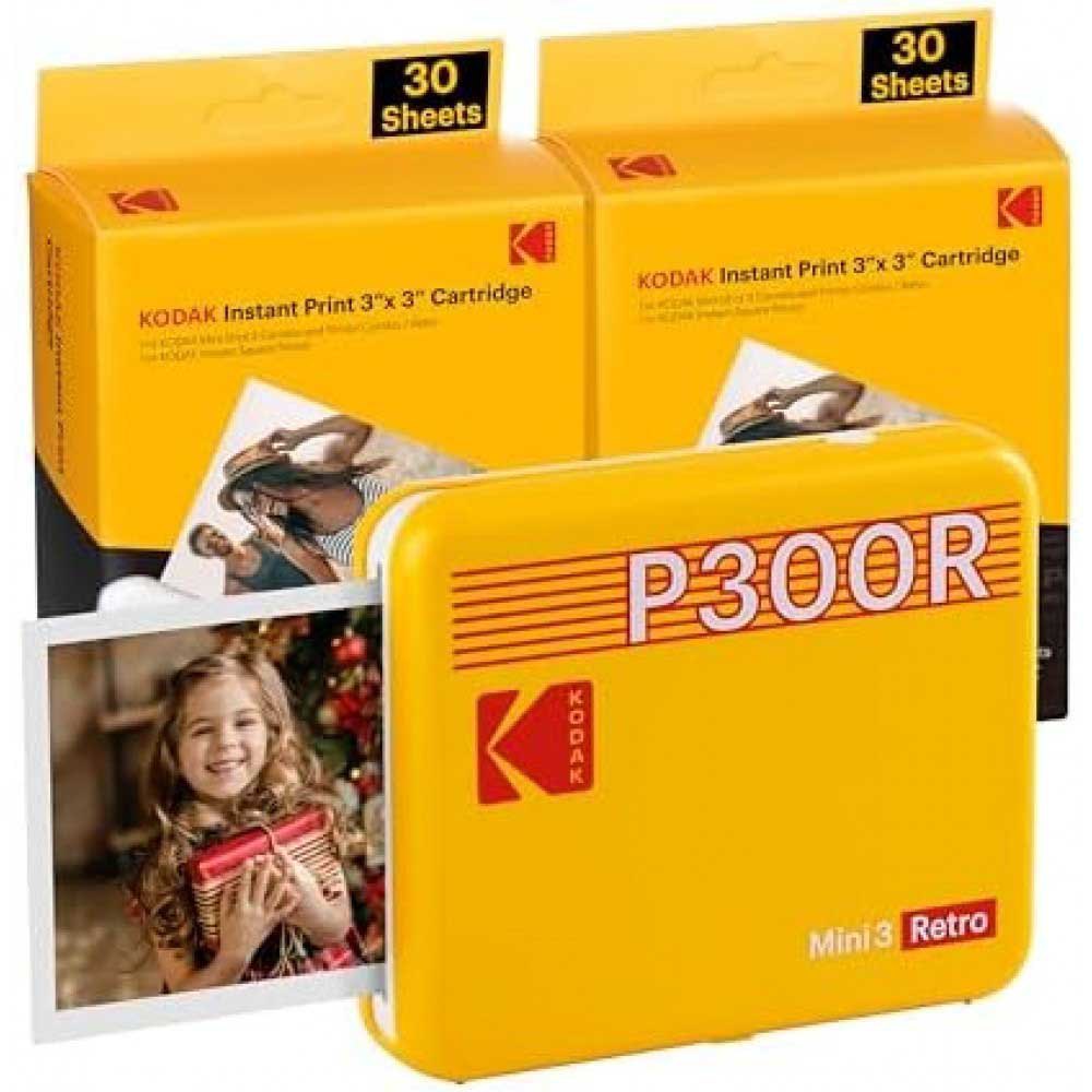 Kodak Mini 3 Era 3x3 + 60 Sheets Instant Camera Gul