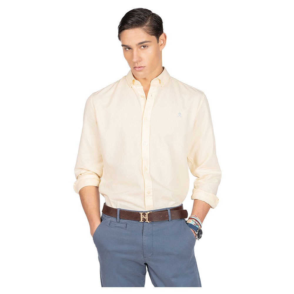 Harper & Neyer Veneto Long Sleeve Shirt Beige S Mand