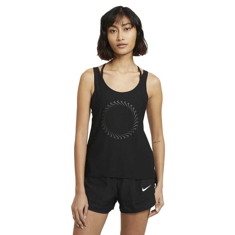 Nike Icon Clash Miler Sleeveless T-shirt Sort L Kvinde