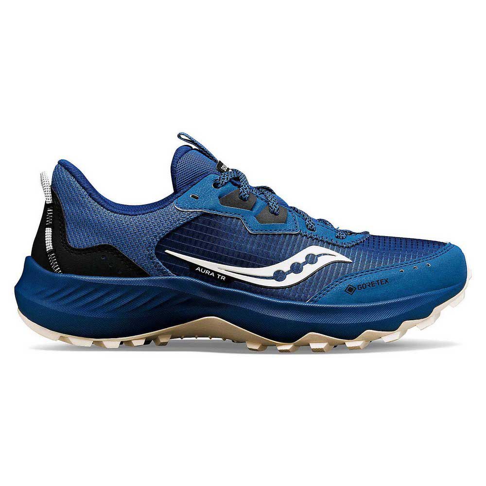 Saucony Aura Tr Gore-tex Trail Running Shoes Blå EU 37 Kvinde