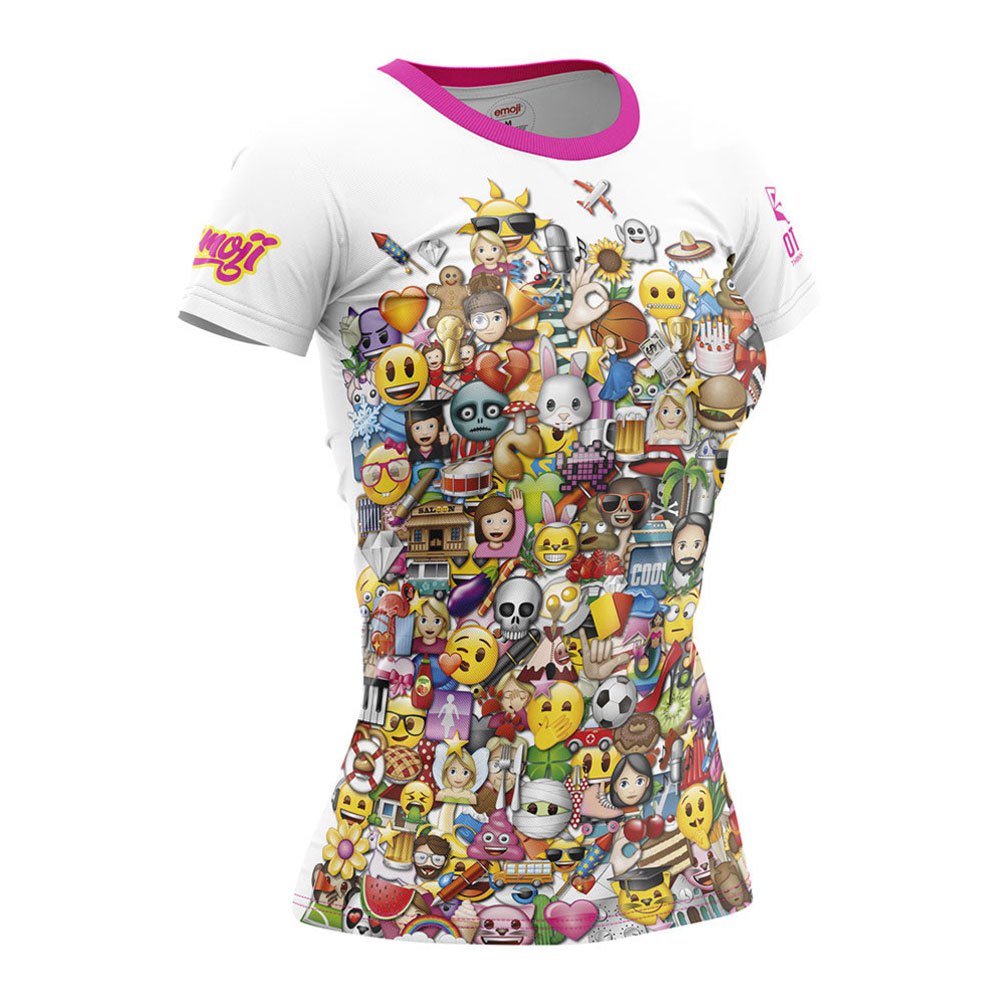 Otso Emoji Big Wave Short Sleeve T-shirt Flerfarvet S Kvinde