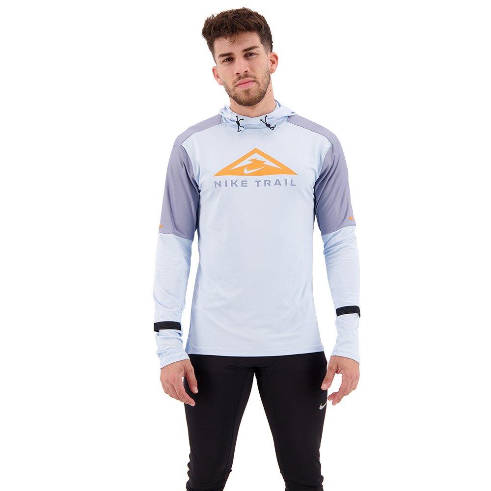 Nike Dri Fit Trail Graphic Long Sleeve T-shirt Blå 2XL Mand