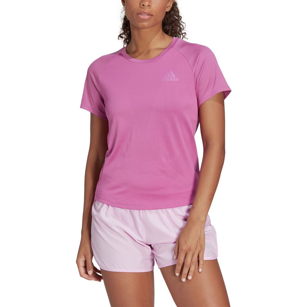 Adidas Parley Adizero Short Sleeve T-shirt Rosa S Kvinde