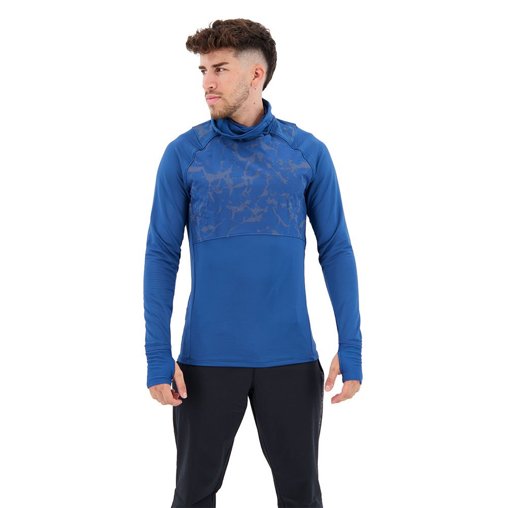 Under Armour Outrun The Cold Funnel Sweatshirt Blå M Mand