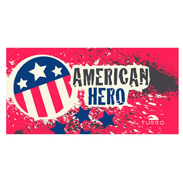 Turbo Microfiber American Hero Towel Rød