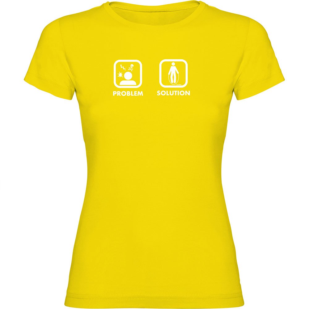 Kruskis Problem Solution Train Short Sleeve T-shirt Gul S Kvinde