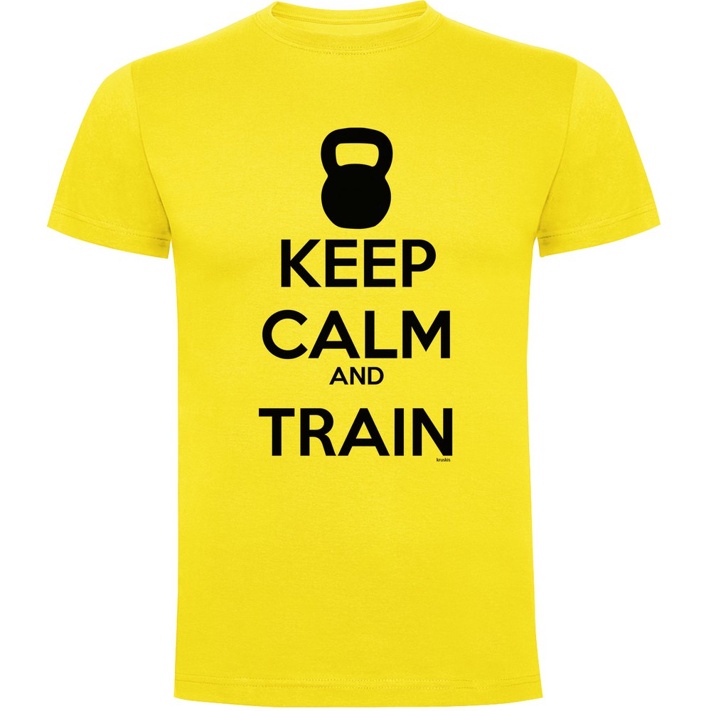 Kruskis Keep Calm And Train Short Sleeve T-shirt Gul S Mand