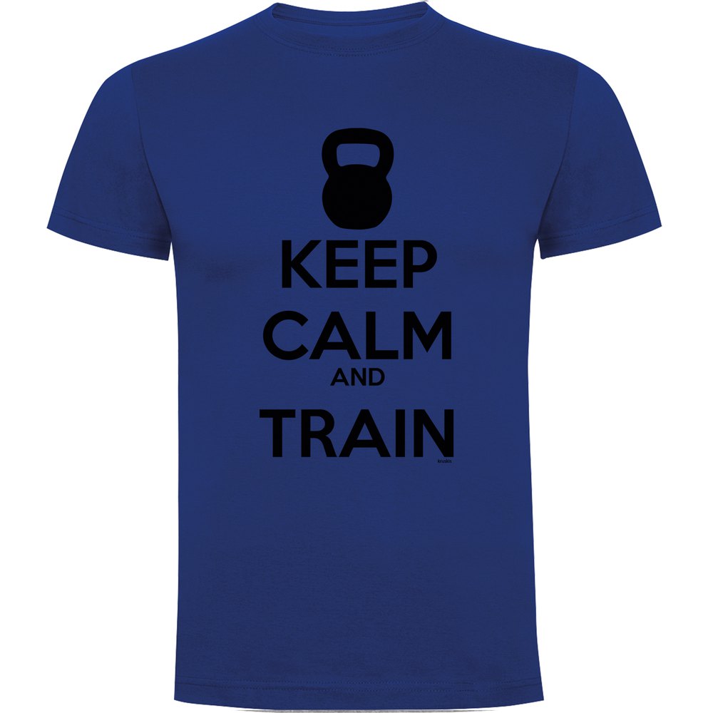 Kruskis Keep Calm And Train Short Sleeve T-shirt Blå S Mand