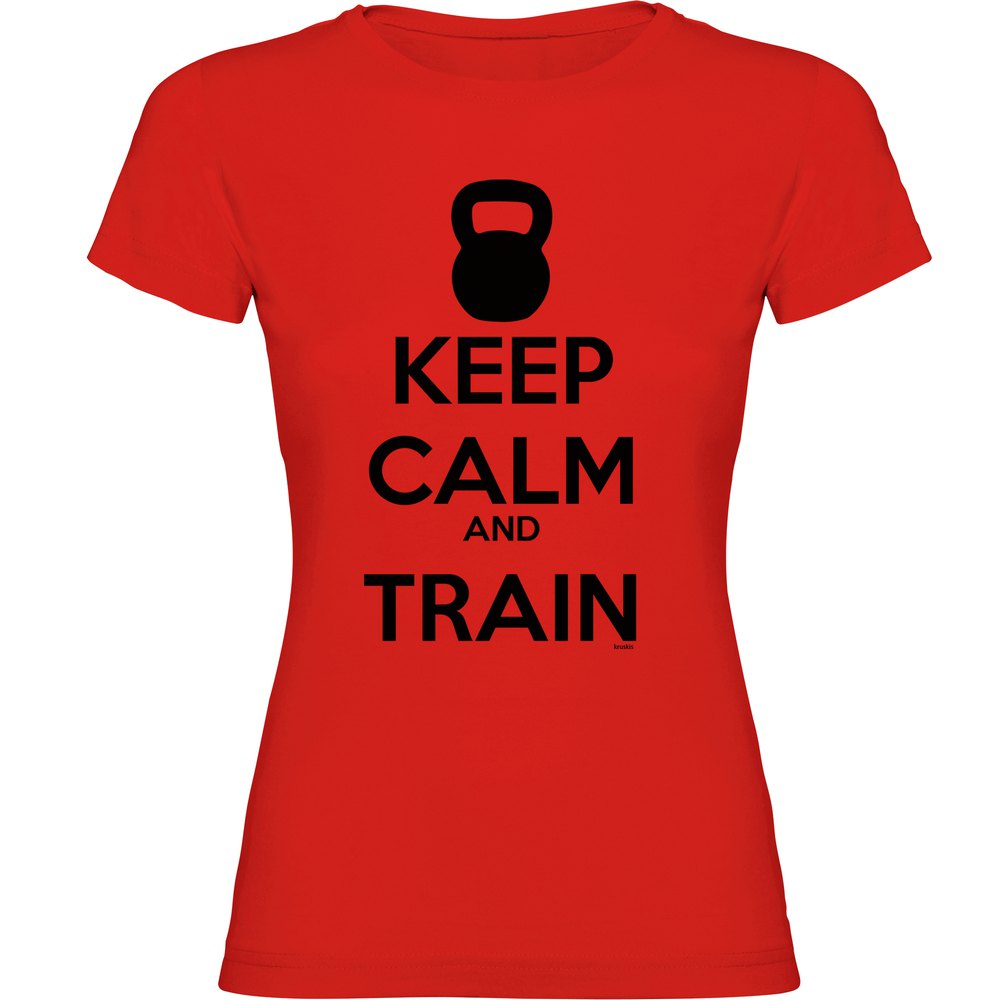 Kruskis Keep Calm And Train Short Sleeve T-shirt Rød S Kvinde