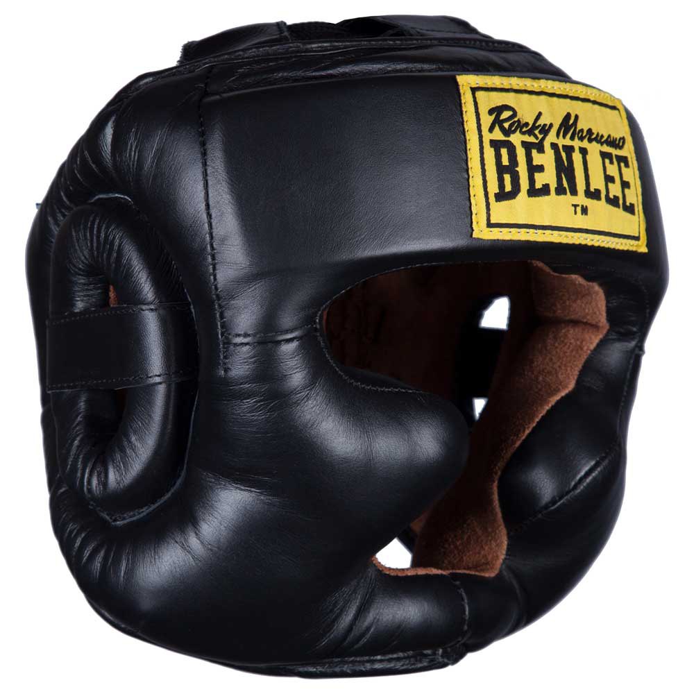 Benlee Full Face Protection Leather Head Gear With Cheek Protector Sort S-M