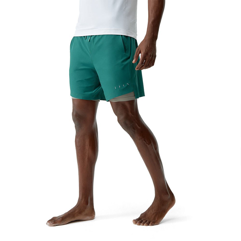 Born Living Yoga Natron Shorts 2 In 1 Grøn S Mand