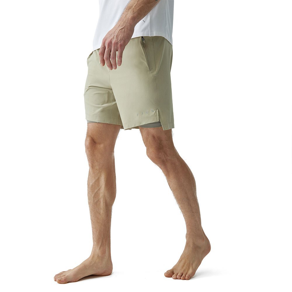 Born Living Yoga Natron Shorts 2 In 1 Beige S Mand
