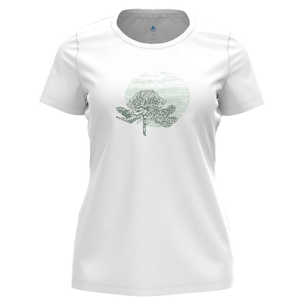 Odlo Halden Imprime Short Sleeve T-shirt Hvid XS Kvinde
