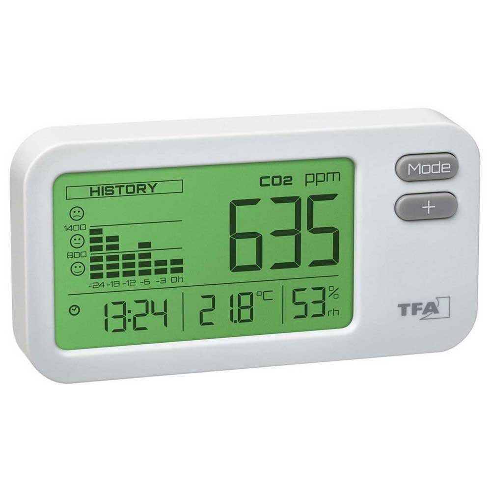 Tfa Dostmann Aircon2ntrol Coach Thermometer And Hygrometer Hvid