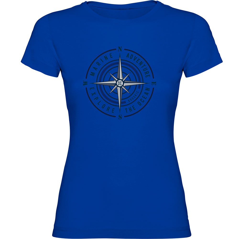 Kruskis Compass Rose Short Sleeve T-shirt Blå S Kvinde