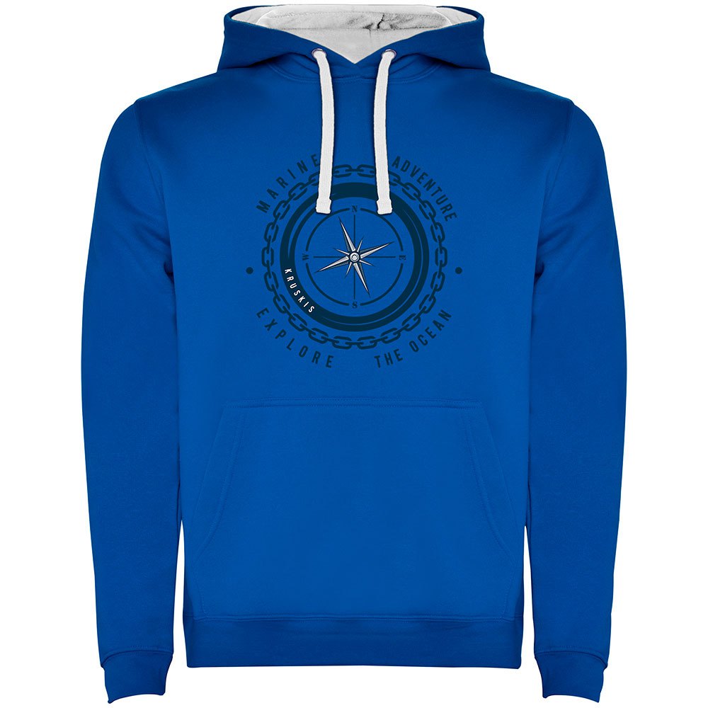 Kruskis Compass Two-colour Hoodie Blå S Mand