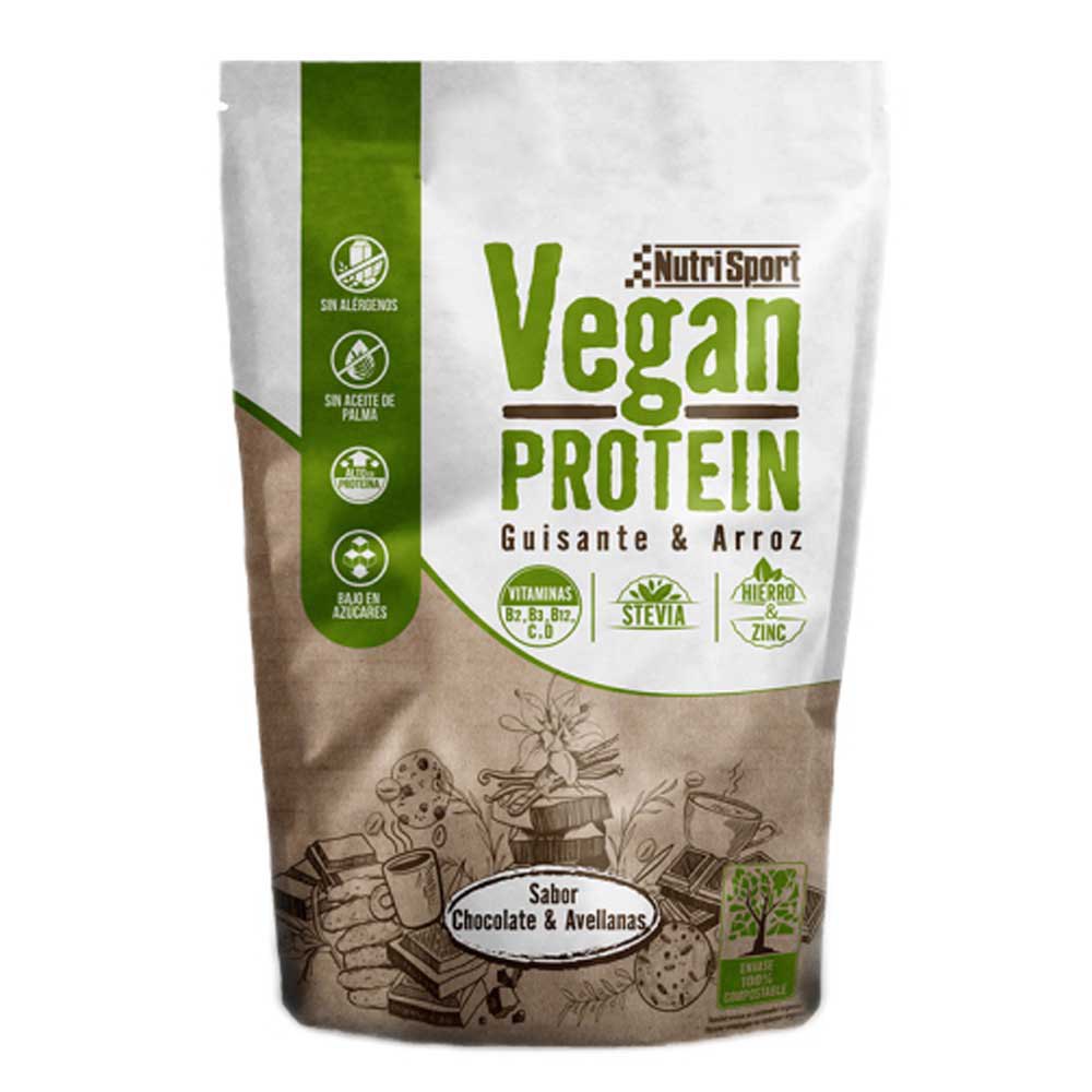 Nutrisport 468g 1 Unit Vanilla&cookies Vegan Protein Hvid