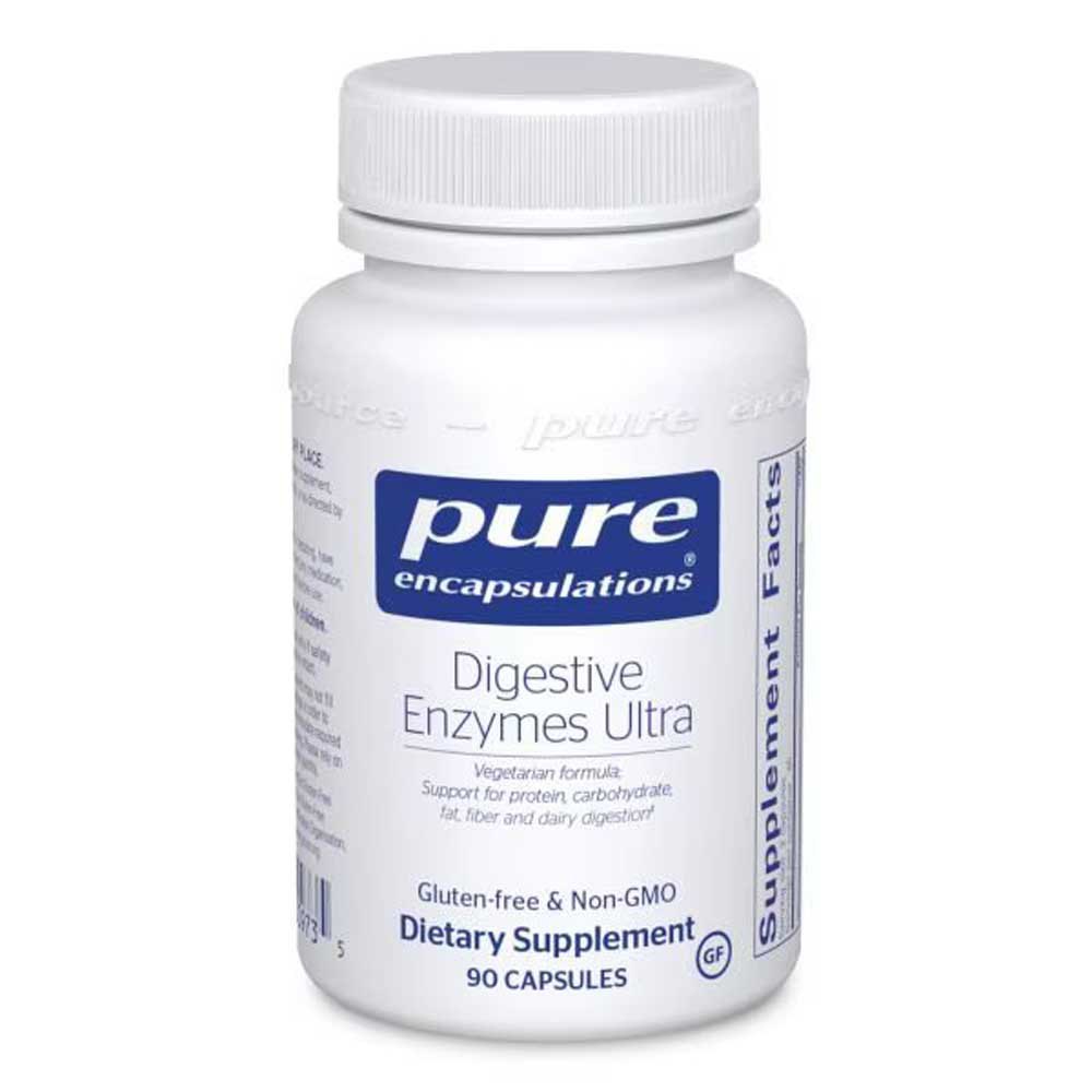 Pure Encapsulations Digestive Enzymes 90 Caps Dietary Supplement Transparent