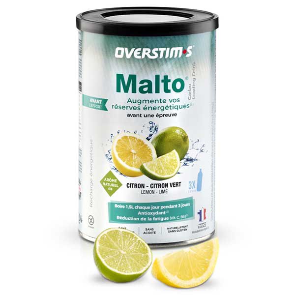 Overstims Malto Antioxydant Lemon Green Lemon 450g Energy Drink Transparent