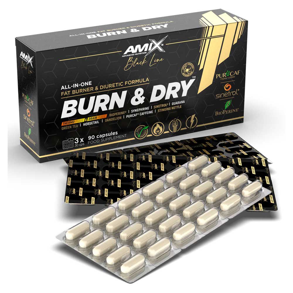 Amix Brun & Dry Fat Burner Caps 90 Units Gylden