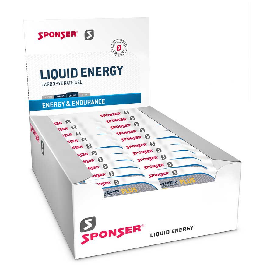 Sponser Sport Food Plus 35g Liquid Energy Gel Box 40 Units Flerfarvet