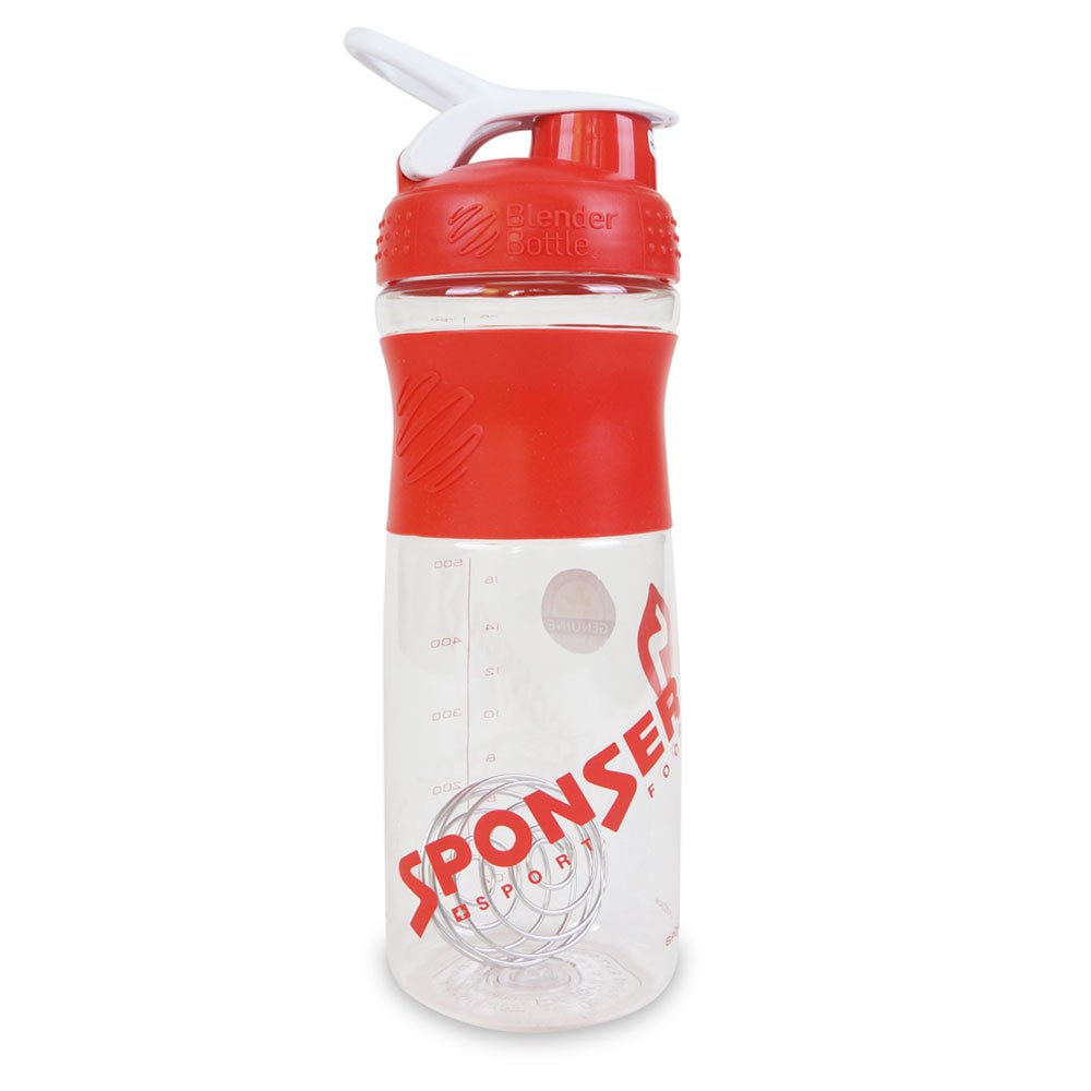 Sponser Sport Food Sport Mixer Blender Water Bottle 760ml Transparent